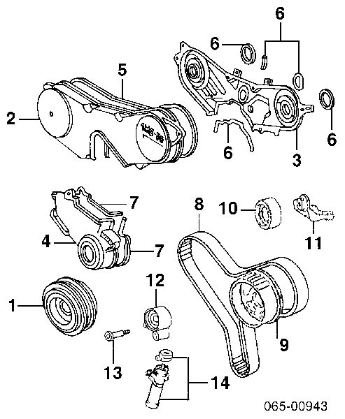 1340820010 Toyota polea, cigüeñal