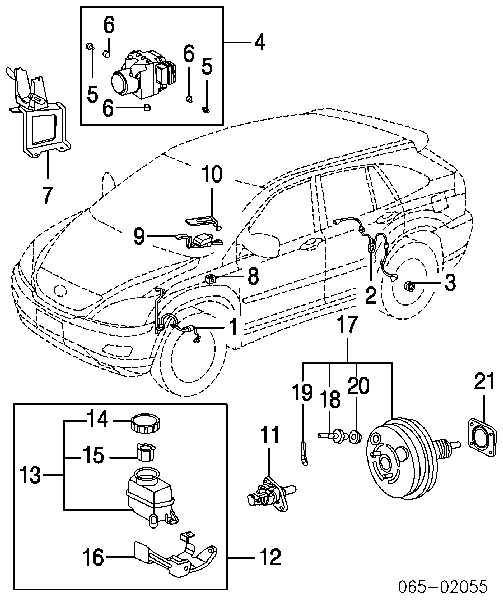  Sensor ABS trasero derecho para Toyota Solara V3