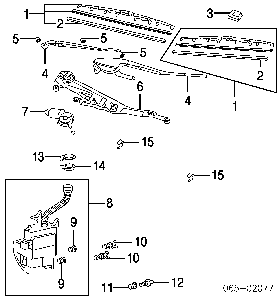 8521444140 Toyota goma del limpiaparabrisas lado conductor