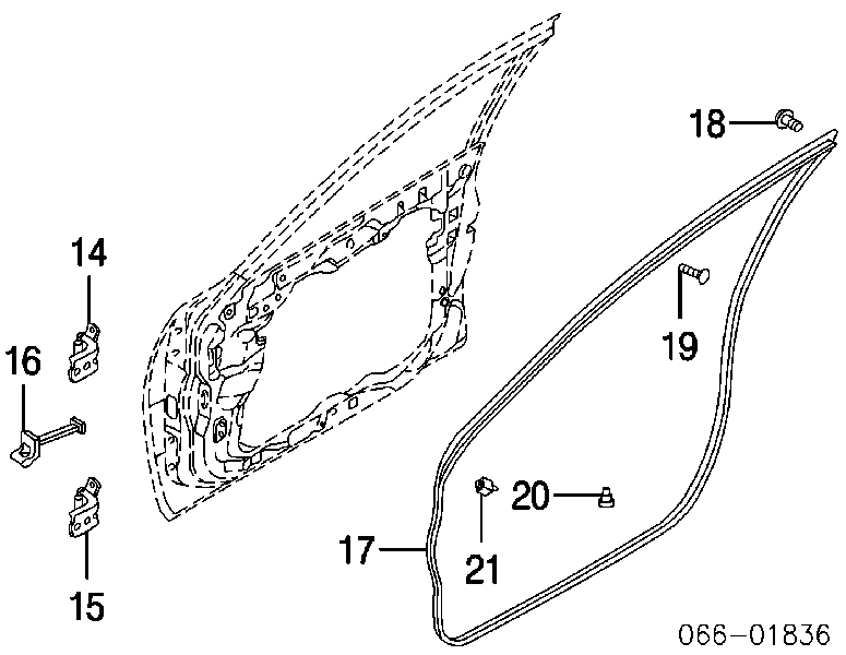 8085089918 Nissan clip, tubuladura de sujeción, alféizar de la puerta