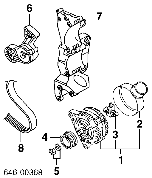 038903193F VAG tapa de el generador