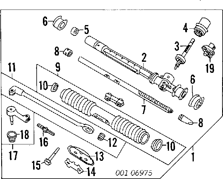 Espaciador de soporte de cremallera de dirección 26001761 GM/Daewoo