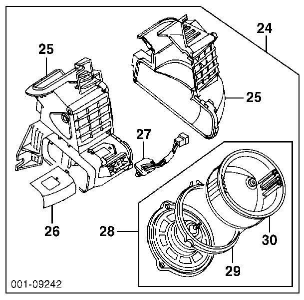 96059569 General Motors motor eléctrico, ventilador habitáculo