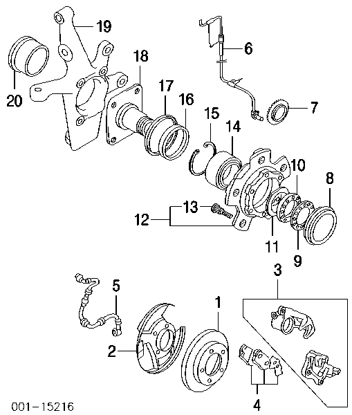 30021010 General Motors tubo flexible de frenos delantero derecho