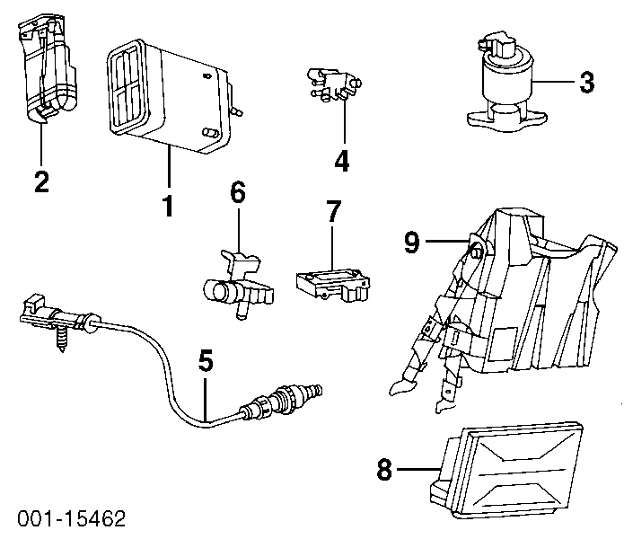 12568234 General Motors sonda lambda sensor de oxigeno para catalizador