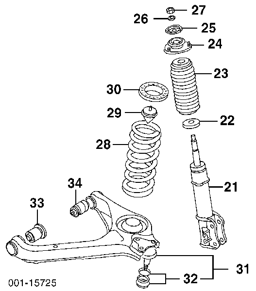 91174728 General Motors soporte amortiguador delantero