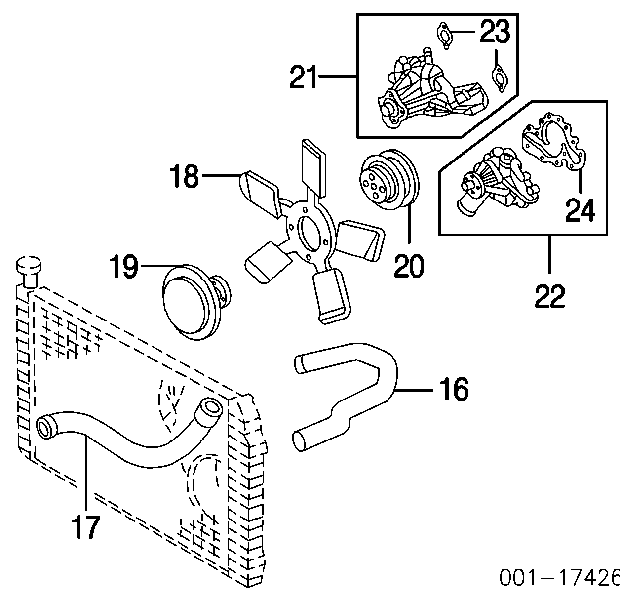 10137488 General Motors junta, termostato