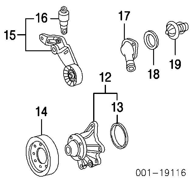 88970232 General Motors correa trapezoidal