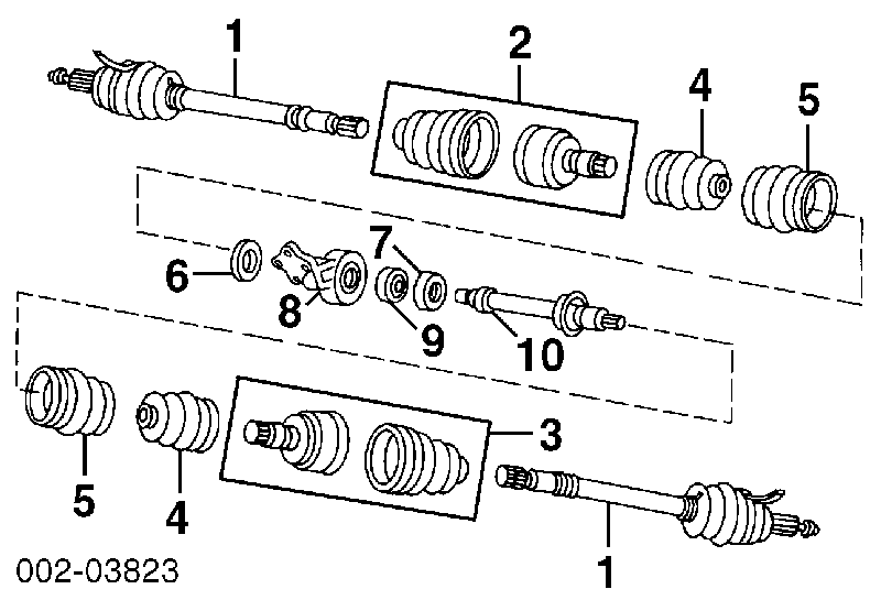 E9JY3A331A Ford fuelle, árbol de transmisión delantero exterior