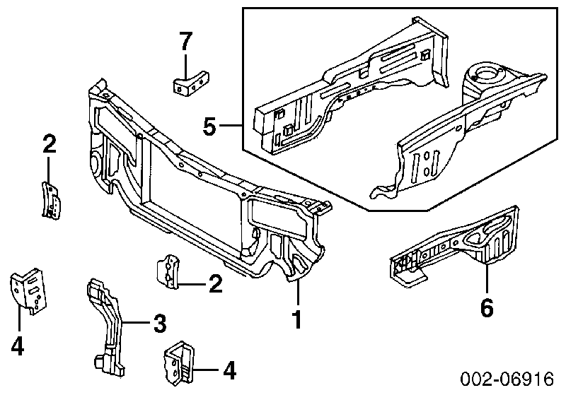  Soporte de radiador completo para Ford Orion 3 