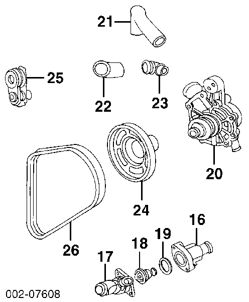 Termostato, refrigerante AJ5715171 Mazda