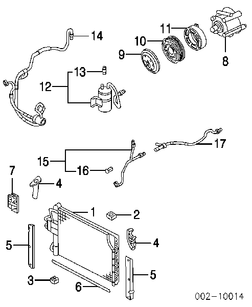 YL8Z19C836AA Ford receptor-secador del aire acondicionado