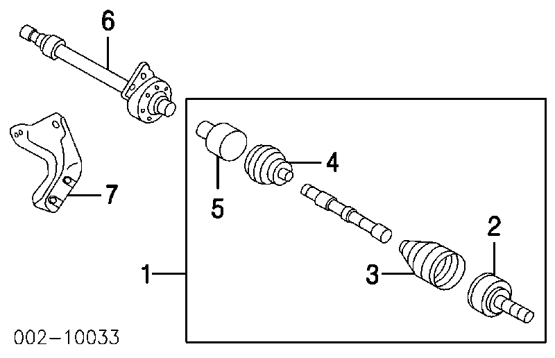 Árbol de transmisión delantero izquierdo GG362560XA Mazda