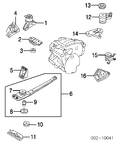 YL8Z6068AA Ford soporte de motor derecho