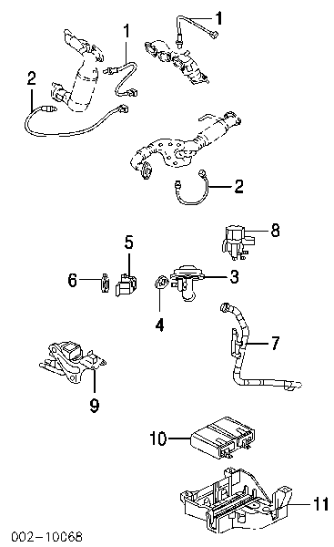 Sonda Lambda, Sensor de oxígeno despues del catalizador izquierdo 4174510 Ford