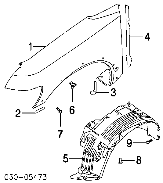 Guardabarros delantero izquierdo 278501 Polcar