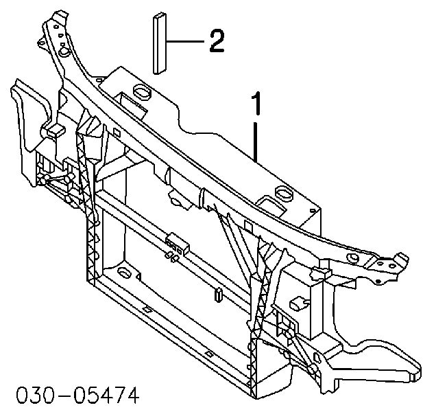 Soporte de radiador completo 625007S025 Nissan