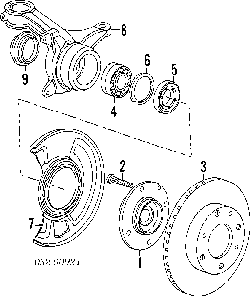 91051671003 Honda cojinete de rueda delantero