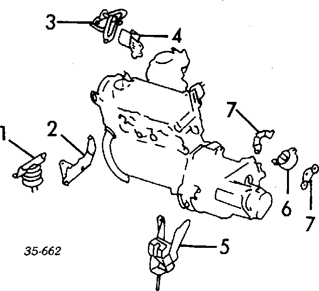 B2401W8915 Nissan soporte motor delantero