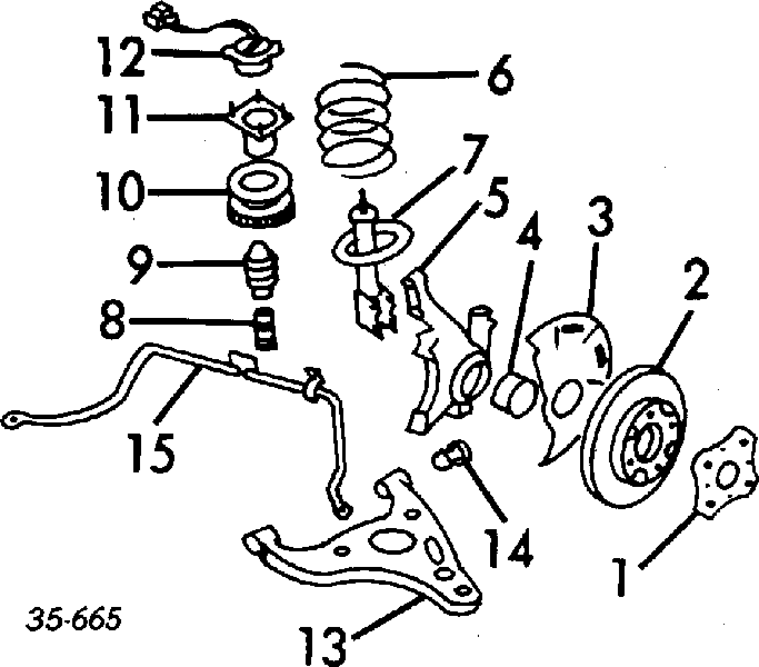 333029 Kayaba amortiguador delantero izquierdo