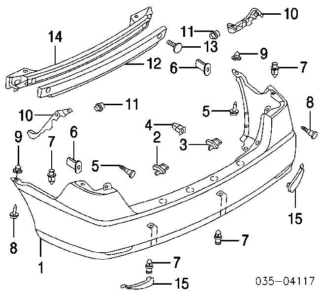  Soporte de parachoques trasero derecho para Mazda 6 GG