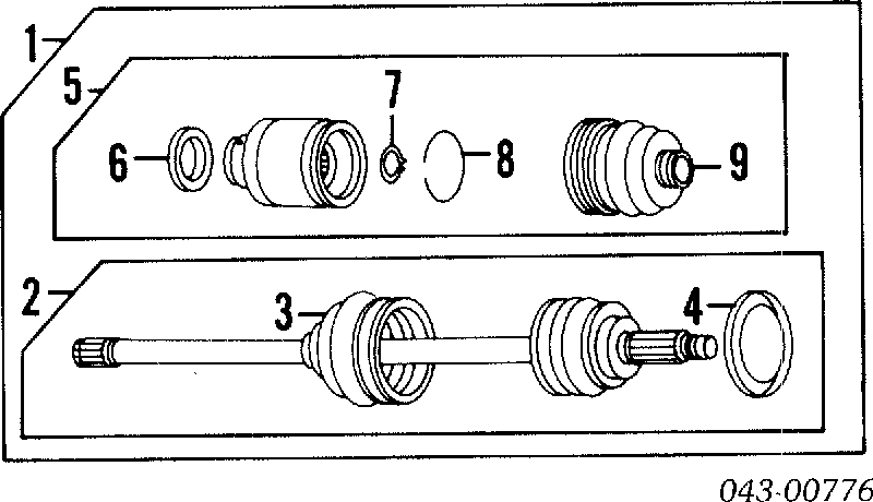 28023FC000 Subaru fuelle, árbol de transmisión delantero exterior