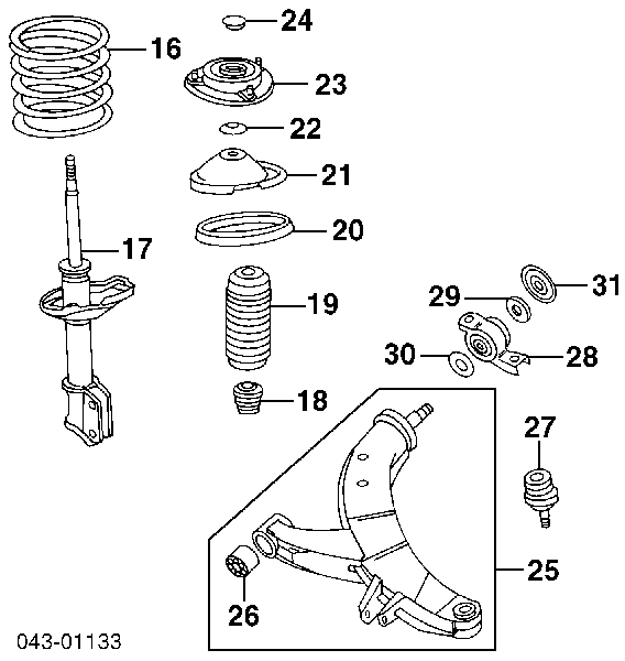 Copa De Soporte De Resorte Superior 20323AA100 Subaru