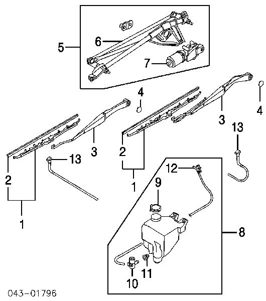 86538SA020 Subaru tapa, brazo del limpiaparabrisas delantero