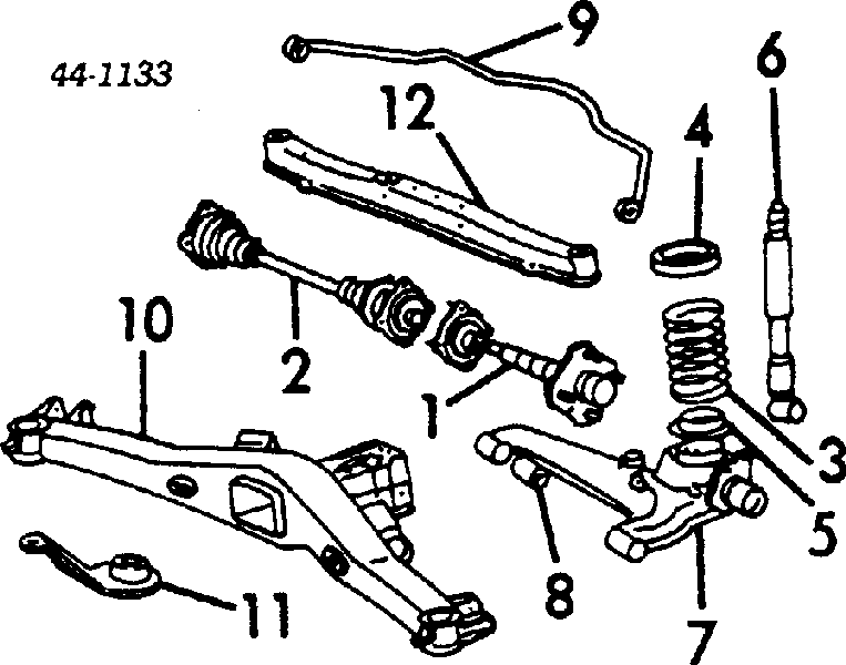 0443714010 Toyota fuelle, árbol de transmisión delantero interior