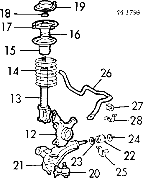 Soporte amortiguador delantero 4860912151 Toyota