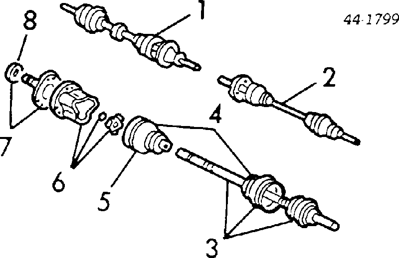 Fuelle, árbol de transmisión delantero exterior 52703 Akron Malo