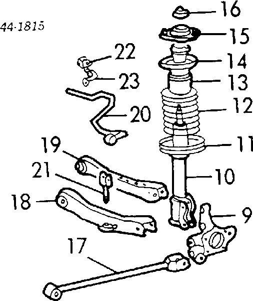  Amortiguador trasero para Toyota Corolla E8B