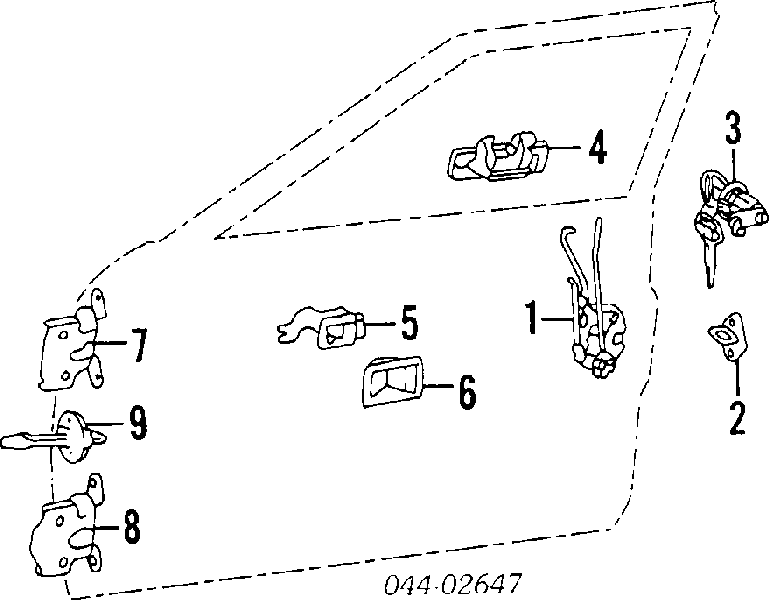  Asegurador puerta delantera para Toyota Hilux N