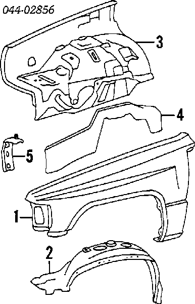 5380289184 Toyota guardabarros delantero izquierdo