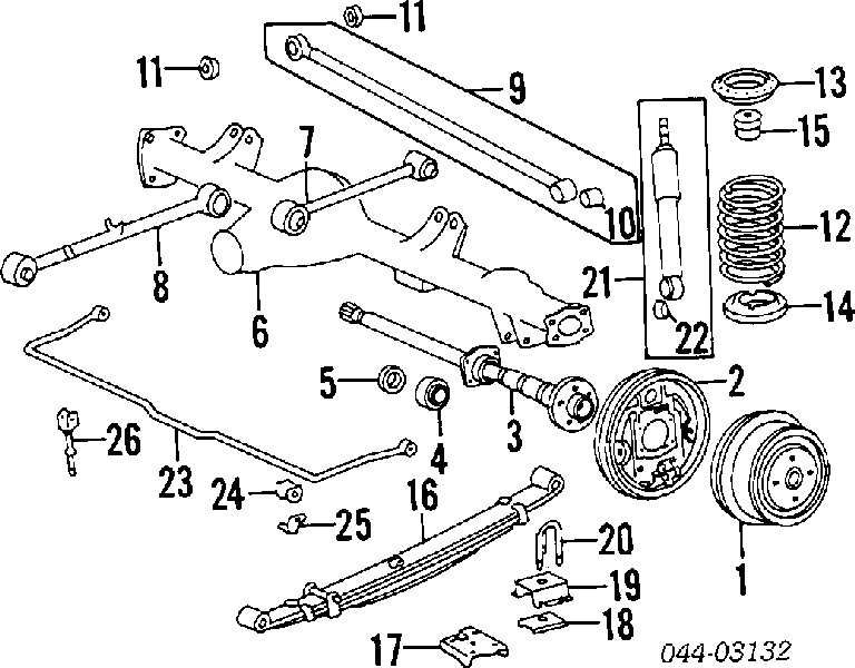 62615 Nissan amortiguador trasero