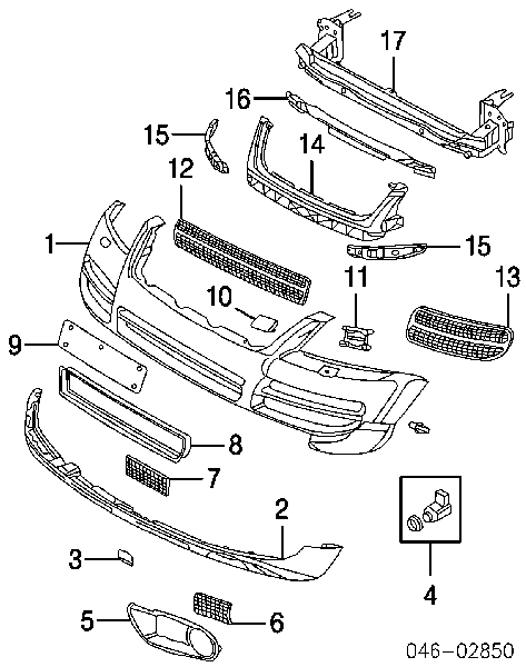  Parachoques delantero para Volkswagen Touareg 1 