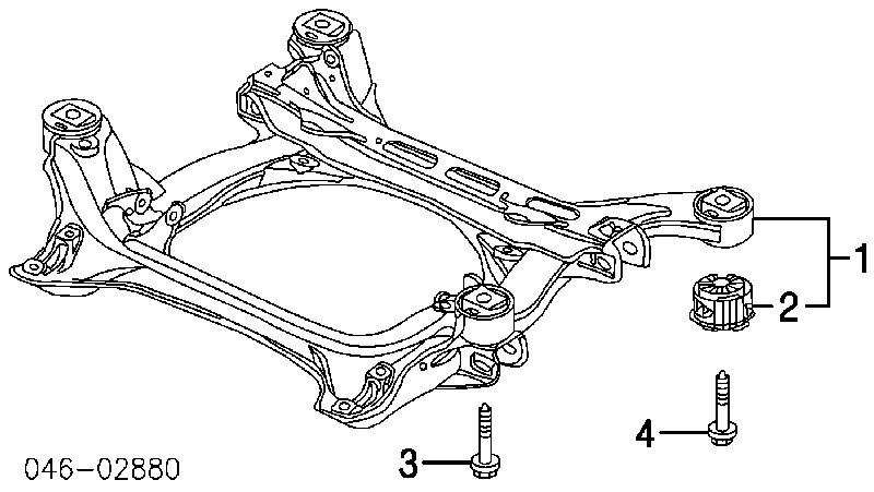 7L0499030E VAG subchasis delantero soporte motor