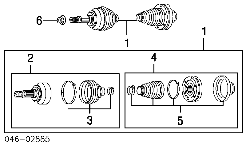 7L6498099A VAG junta homocinética exterior delantera