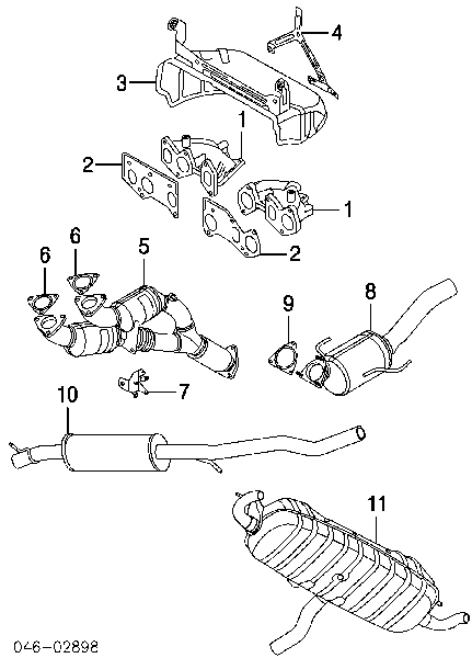 7L0253115B VAG junta de tubo de escape silenciador