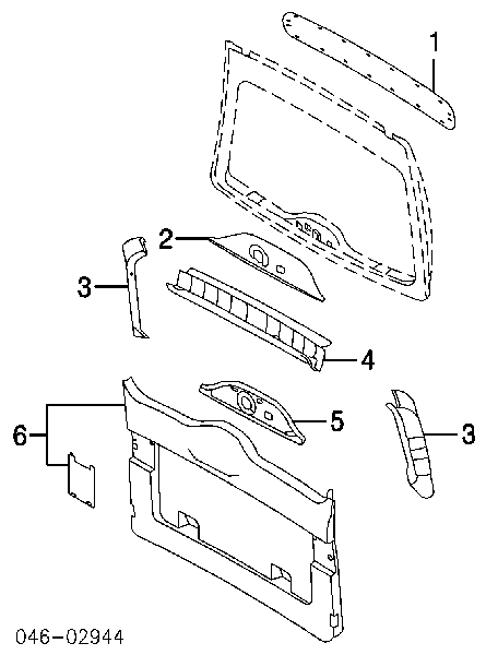  Tapicería para tapa de maletero para Volkswagen Touareg 1 