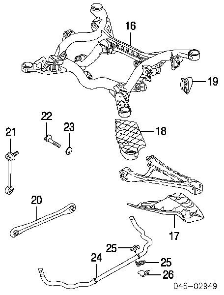  Estabilizador trasero para Volkswagen Touareg 1 