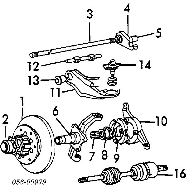 8942231990 Isuzu freno de disco delantero