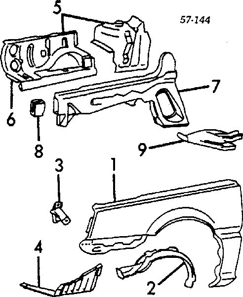  Guardabarros delantero derecho para Mitsubishi Lancer 3 