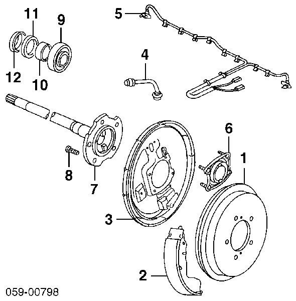 30021013 General Motors tubo flexible de frenos trasero