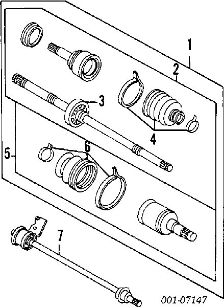 8943814922 Isuzu fuelle, árbol de transmisión delantero exterior