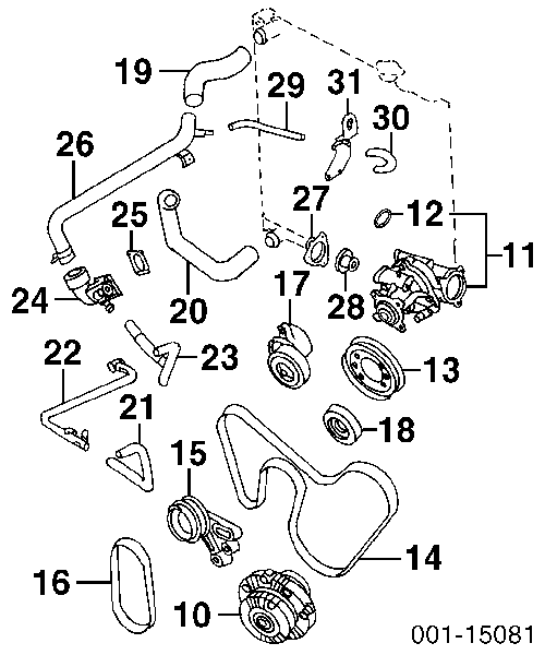 Embrague, ventilador del radiador 1712077E06 Suzuki