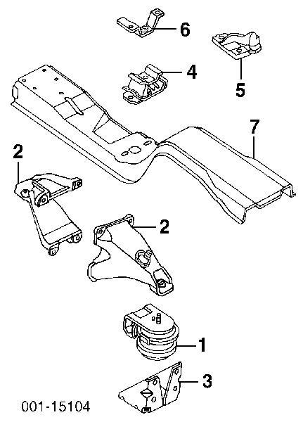 Soporte de motor trasero 1171077E11 Suzuki