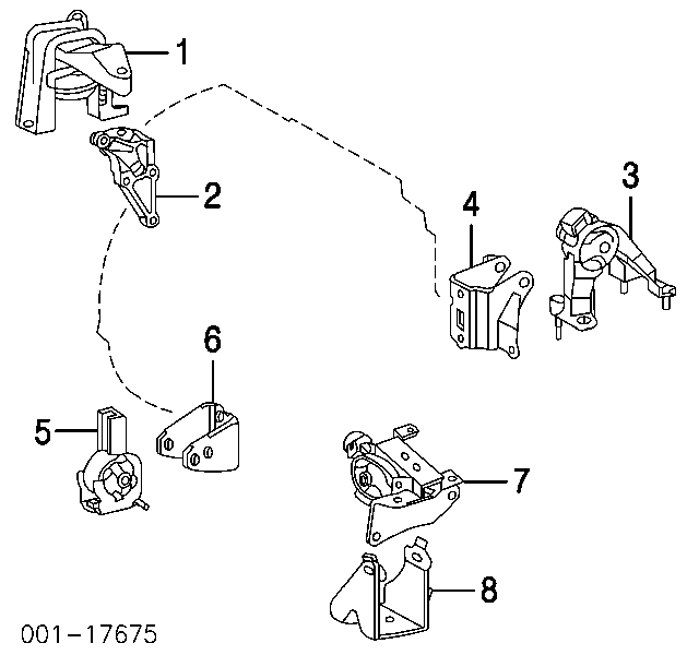 123610D100 Toyota soporte motor delantero