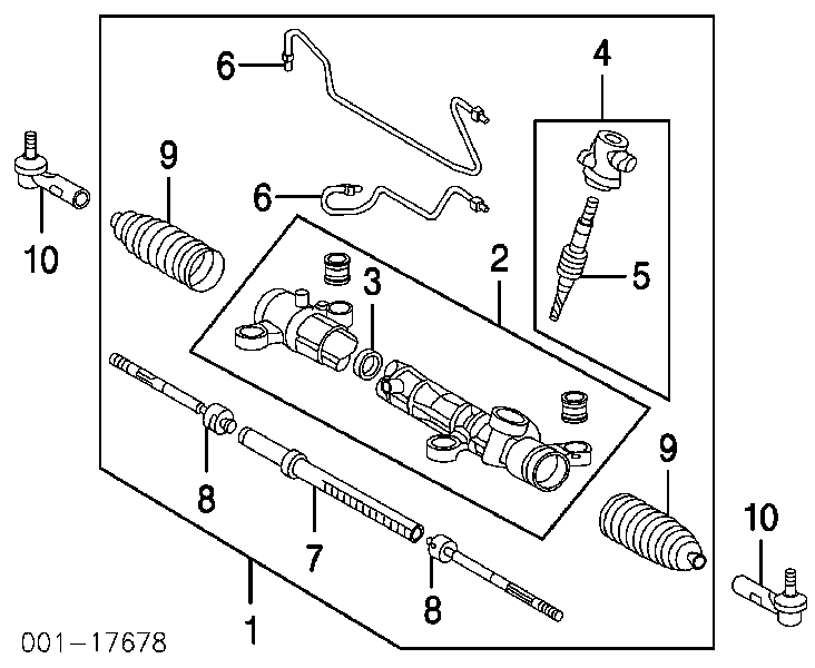 4504609190 Toyota rótula barra de acoplamiento exterior