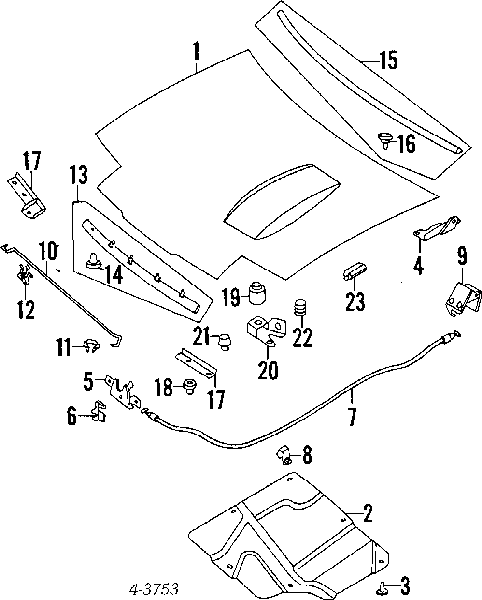  Capó del motor para Mitsubishi Eclipse 1 